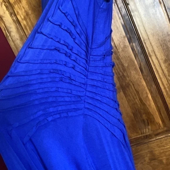 Neiman Marcus royal blue tank long asymmetrical maxi Sleeveless Dress size small - Picture 7 of 11